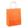 Sac en papier avec cordon 18x08x22cm 50pcs orange