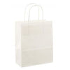 Sac en papier avec cordon 18x08x22cm 50pcs blanc