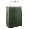 Sac en papier avec cordon 22x10x31cm 50pcs vert foncé