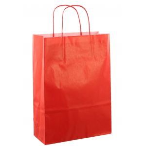 Sac en papier avec cordon 22x10x31cm 50pcs rouge