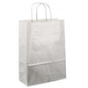 Sac en papier avec cordon 22x10x31cm 50 pcs argent