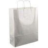 Sac en papier avec cordon 32x12x41cm 50 pcs argent
