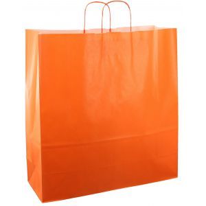 Papieren koordtas 45x17x47cm 50st oranje