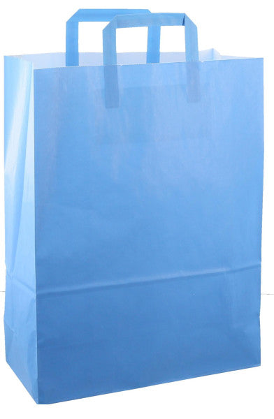 Papieren tas 32x15x43cm 50st licht blauw OP=OP