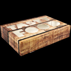 Partydoos/ cateringdoos Tasty Food 36x25x8cm 10 stuks