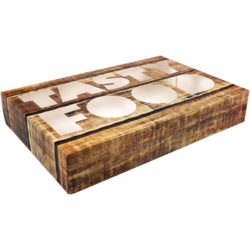 Partydoos/ cateringdoos Tasty Food 45x32x8cm 10 stuks