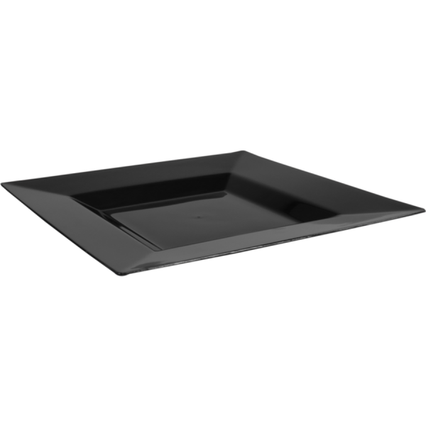 Depa - Assiette en plastique, carrée réutilisable 1 compartiment, PP 20x20cm 20 pièces