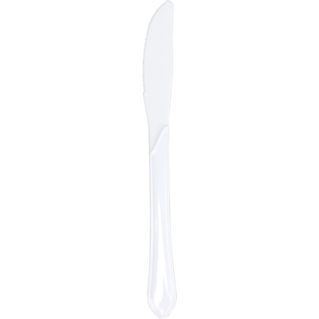 Plastic MES 18cm herbruikbaar WIT 50 stuks