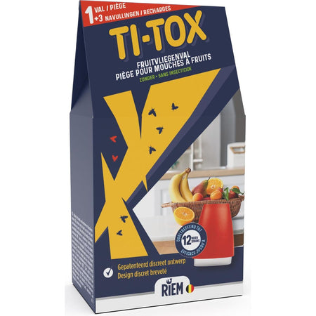 Belt - Piège à mouches des fruits Ti-Tox, 1 piège + 3 recharges