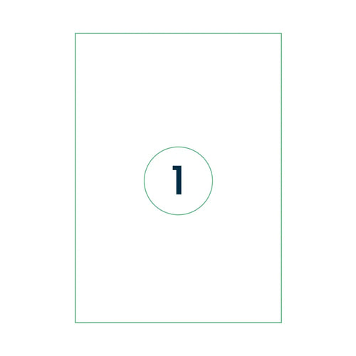 Klika - Étiquette | papier | 297x210mm | blanc | 100 pièces