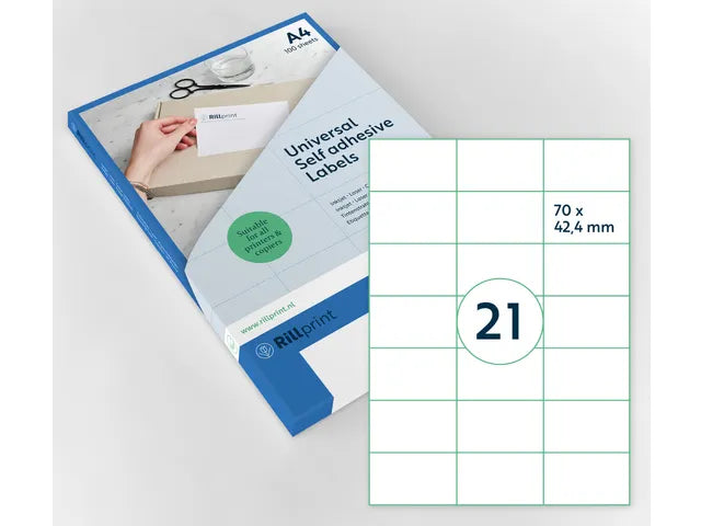 Klika - Étiquette | papier | 70x42,3mm | blanc | 2100 pièces