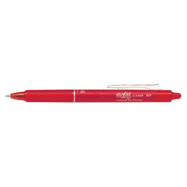 Rollerpen PILOT friXion clicker medium rood | 12 stuks