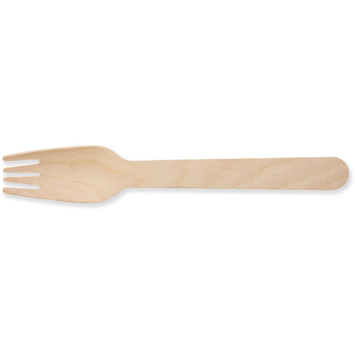 Klika - Fourchette en bois, revêtue, 160 mm, paquet de 100 pièces
