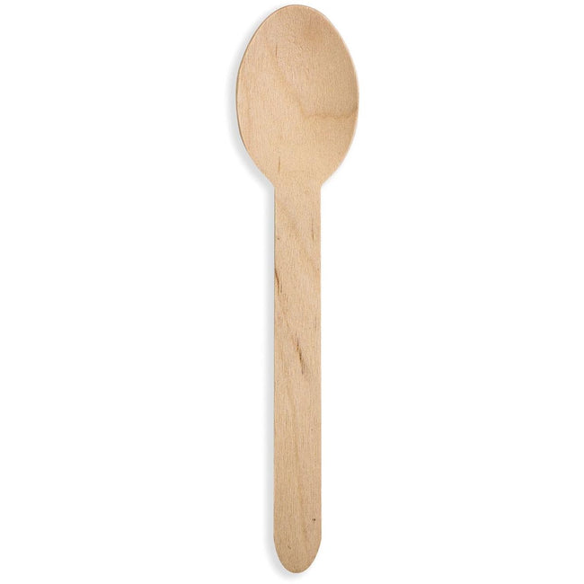 Klika - Cuillère en bois, enduite, 160 mm, paquet de 100 pièces