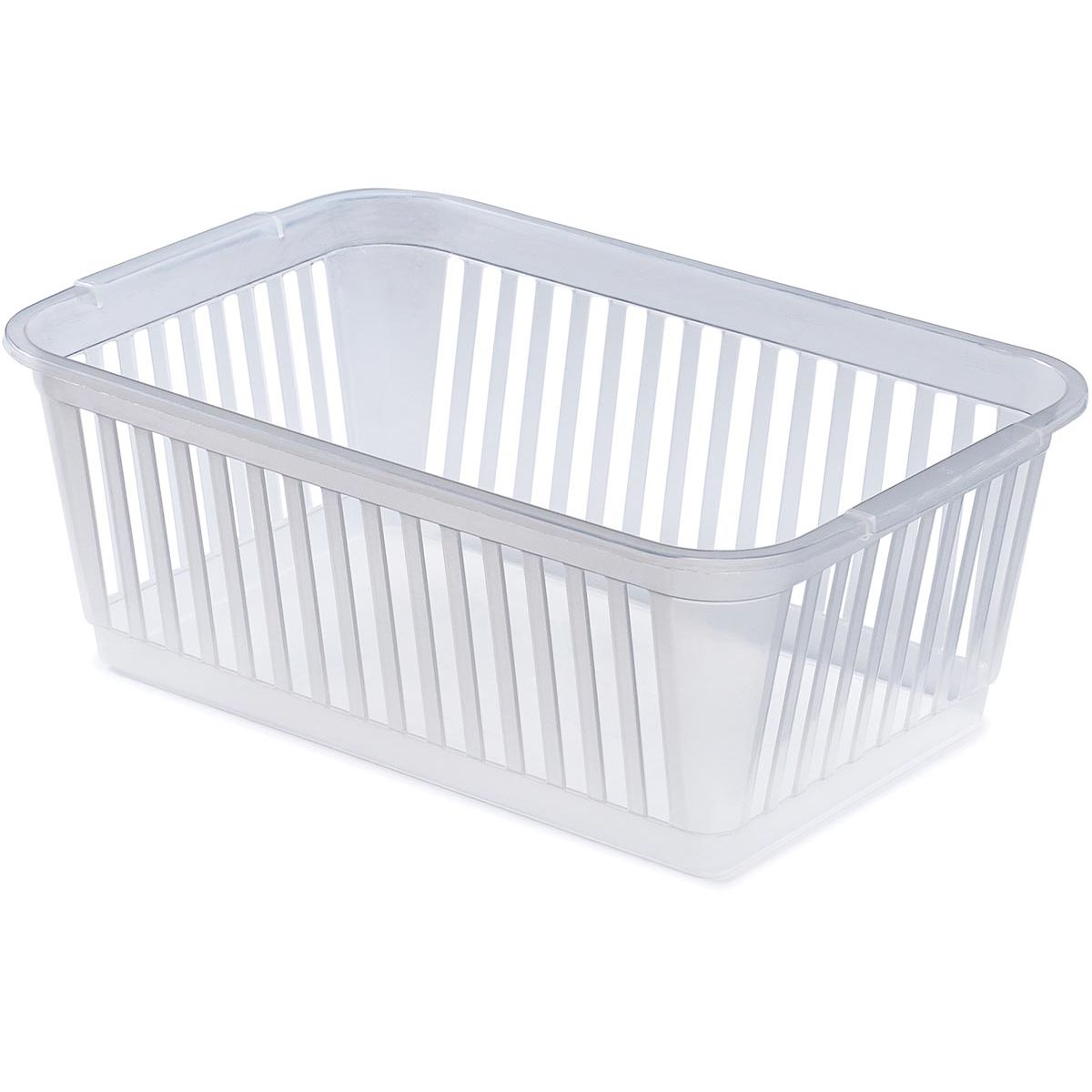 Whitefurze - Petit panier de rangement 30 cm, transparent