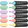 Schneider - Surligneur Job 150, caisse de 6 couleurs pastel assorties