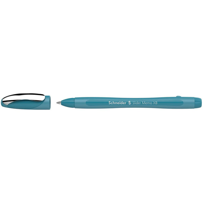 Schneider - Stylo à bille Slider Memo Color Edition, extra large, encre bleue, sarcelle