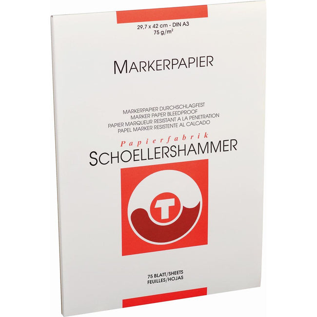 Schoellershammer - Bloc marqueur A3 75gr blanc