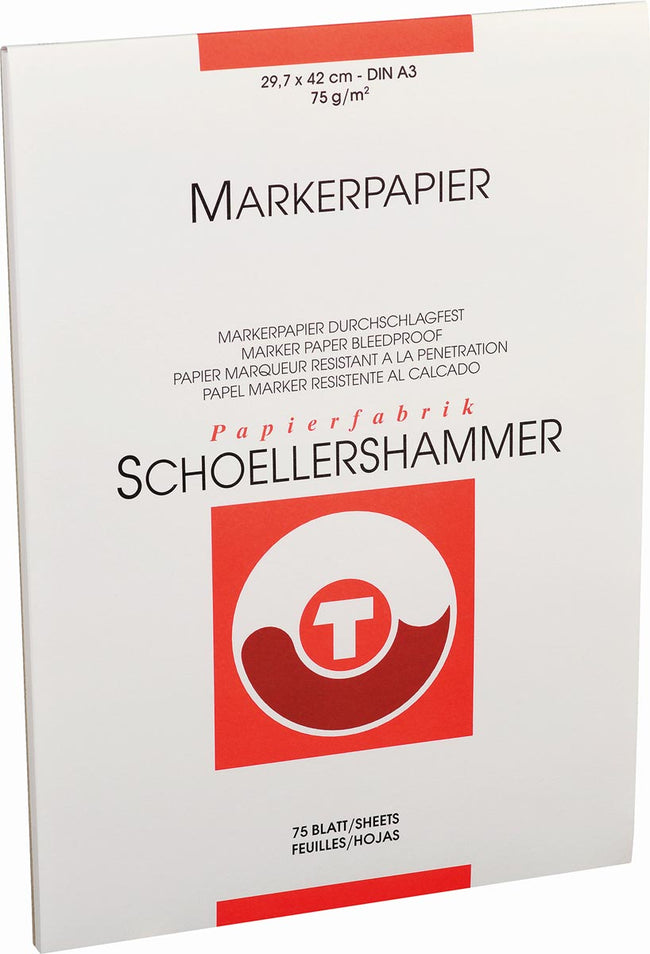 Schoellershammer - markerpapier, A3, 75 g/m², blok van 75 vel