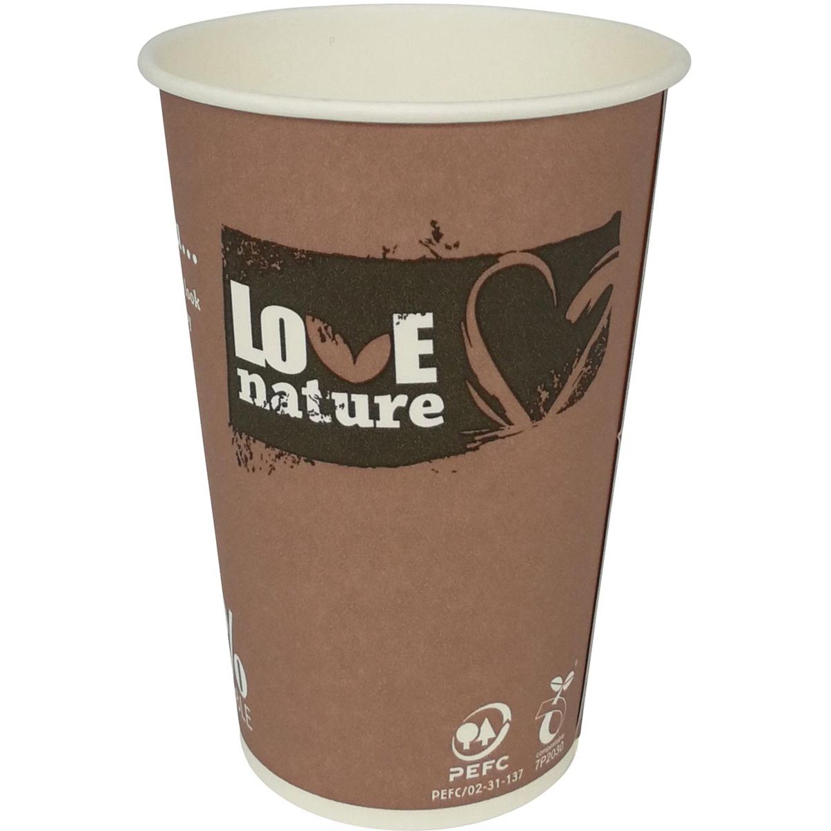 Q-CONNECT -  Drinkbeker Love Nature, uit karton, 180 ml, pak van 80 stuks