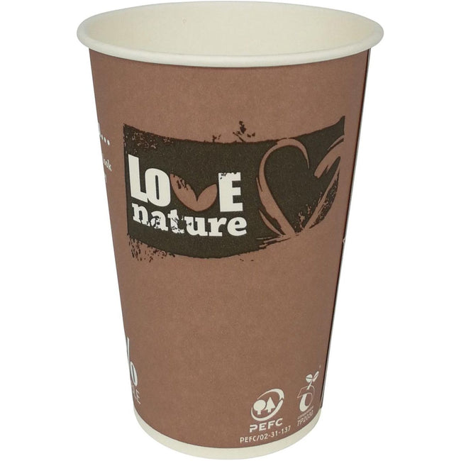 Brandless - Love Nature -Trinkbecher aus Papp, 180 ml, Anzug von 80 Teilen