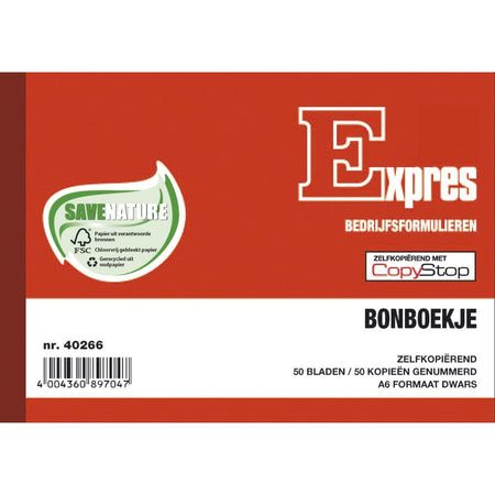 Sigel - carnets de reçus numérotés de 1 à 50, 50 x 2 feuilles, autocopiants