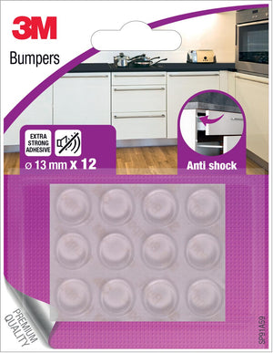 3M -  Bumpers, Anti shock, 13 mm, blister van 12 stuks