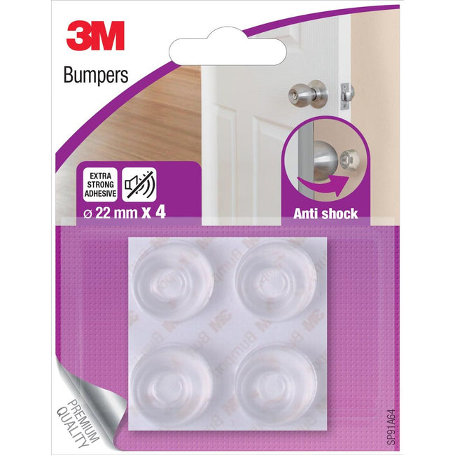3M - Pare-chocs, Anti choc, 22 mm, blister de 4 pièces