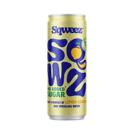 SQWZ -   frisdrank Lemon Ginger BIO, blikje van 25 cl, pak van 12 stuks