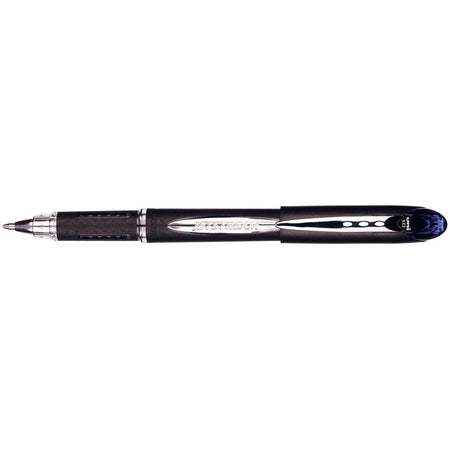 Uni-ball - roller Jetstream bleu, largeur d'écriture 0,45 mm, écriture moyenne, pointe d'écriture 1 mm, caoutchouc noir...