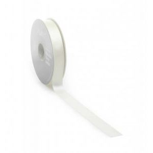 Satijnlint PREMIUM Double face 25mm x 25 meter creme / ivoor