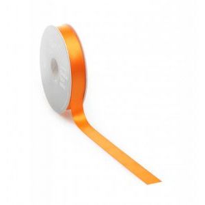 Satijnlint PREMIUM Double face 25mm x 25 meter oranje