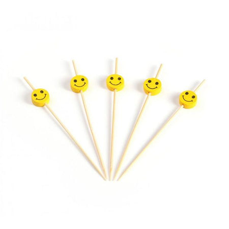 Timmers - Smiley bambou sur brochette 120mm 150 pièces