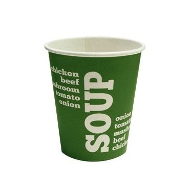 Tasty Soup - Gobelet à soupe carton 250 cc BAMBOU vert 50 pièces