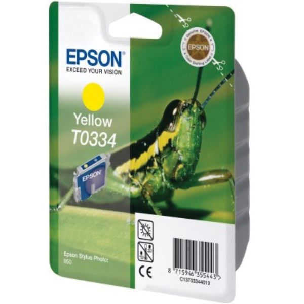 Epson - cartouche d'encre T0334, 440 pages, OEM C13T03344010, jaune