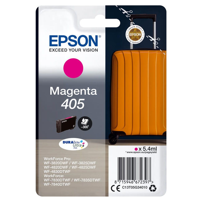 Epson -  inktcartridge 405, 300 pagina's, OEM C13T05G34010, magenta
