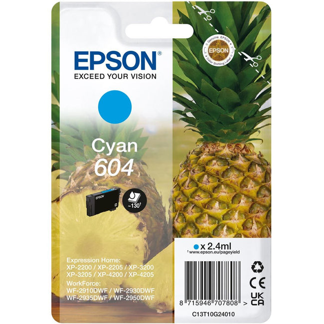 Epson - Cartouche d'encre 604 T10G24 bleue