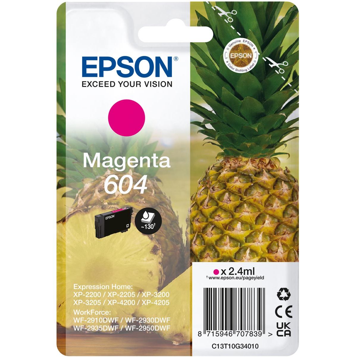 Epson - Cartouche d'encre 604 T10G34 rouge