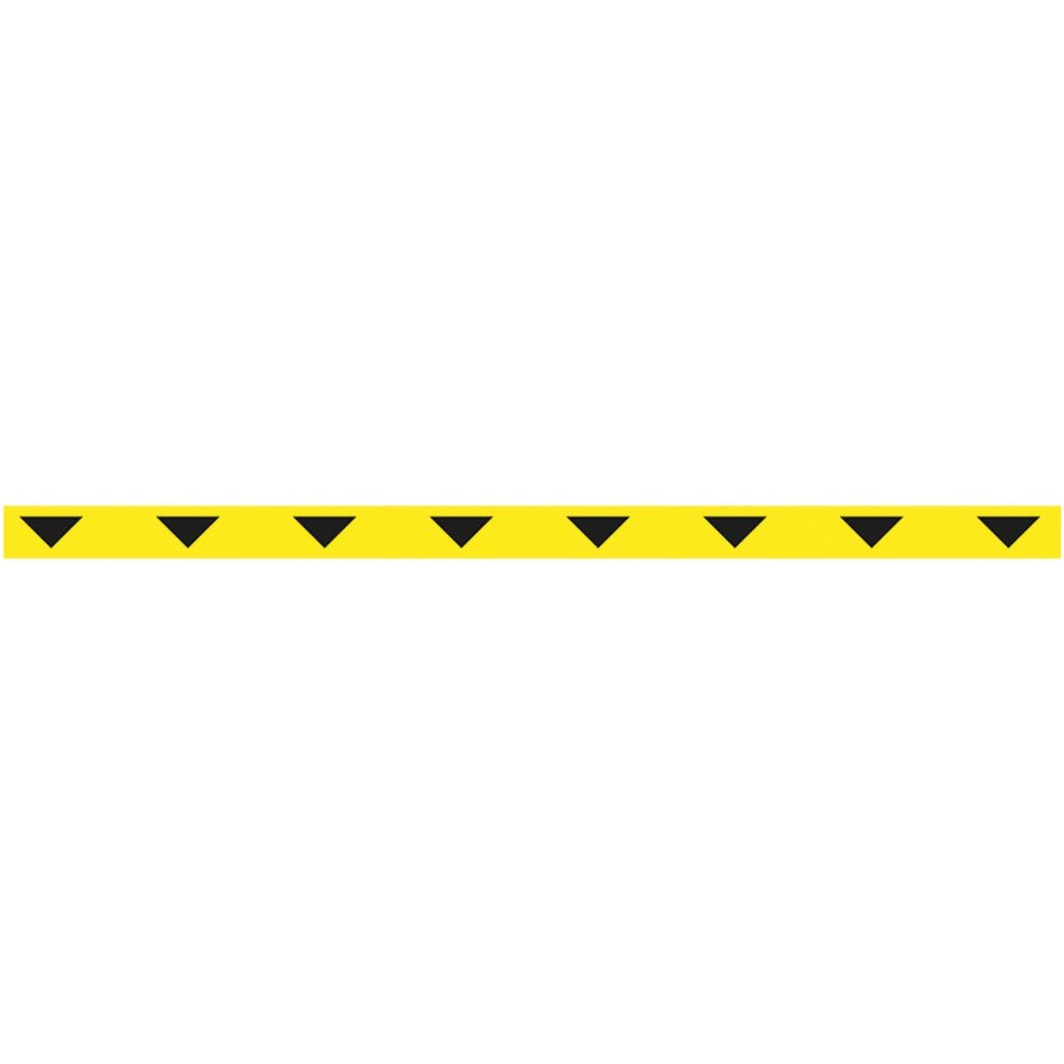 Tarifold - autocollant de sol sans texte, ft 50 x 1000 mm, jaune avec flèches noires
