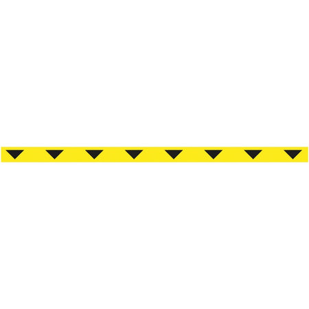 Tarifold - autocollant de sol sans texte, ft 50 x 1000 mm, jaune avec flèches noires