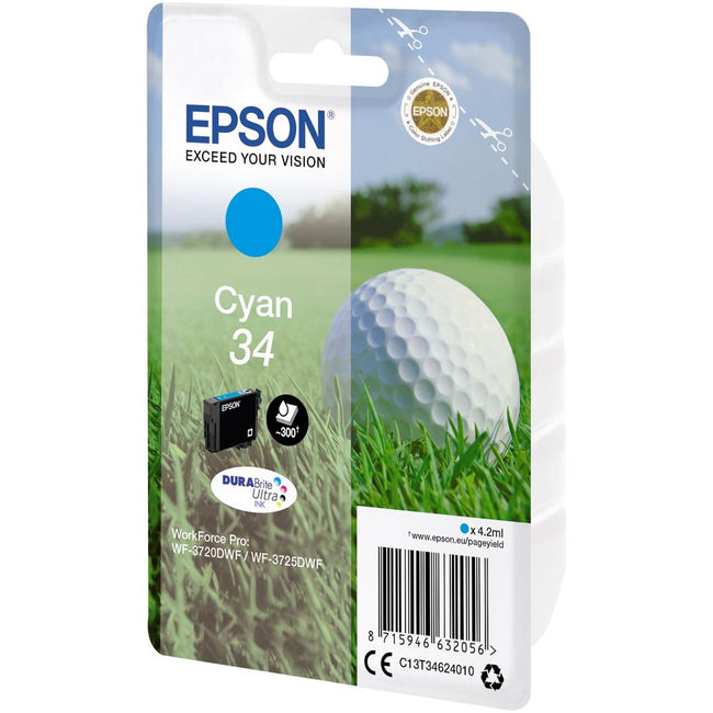 Epson - inktcartridge 34, 950 pagina's, OEM C13T34624010, cyaan