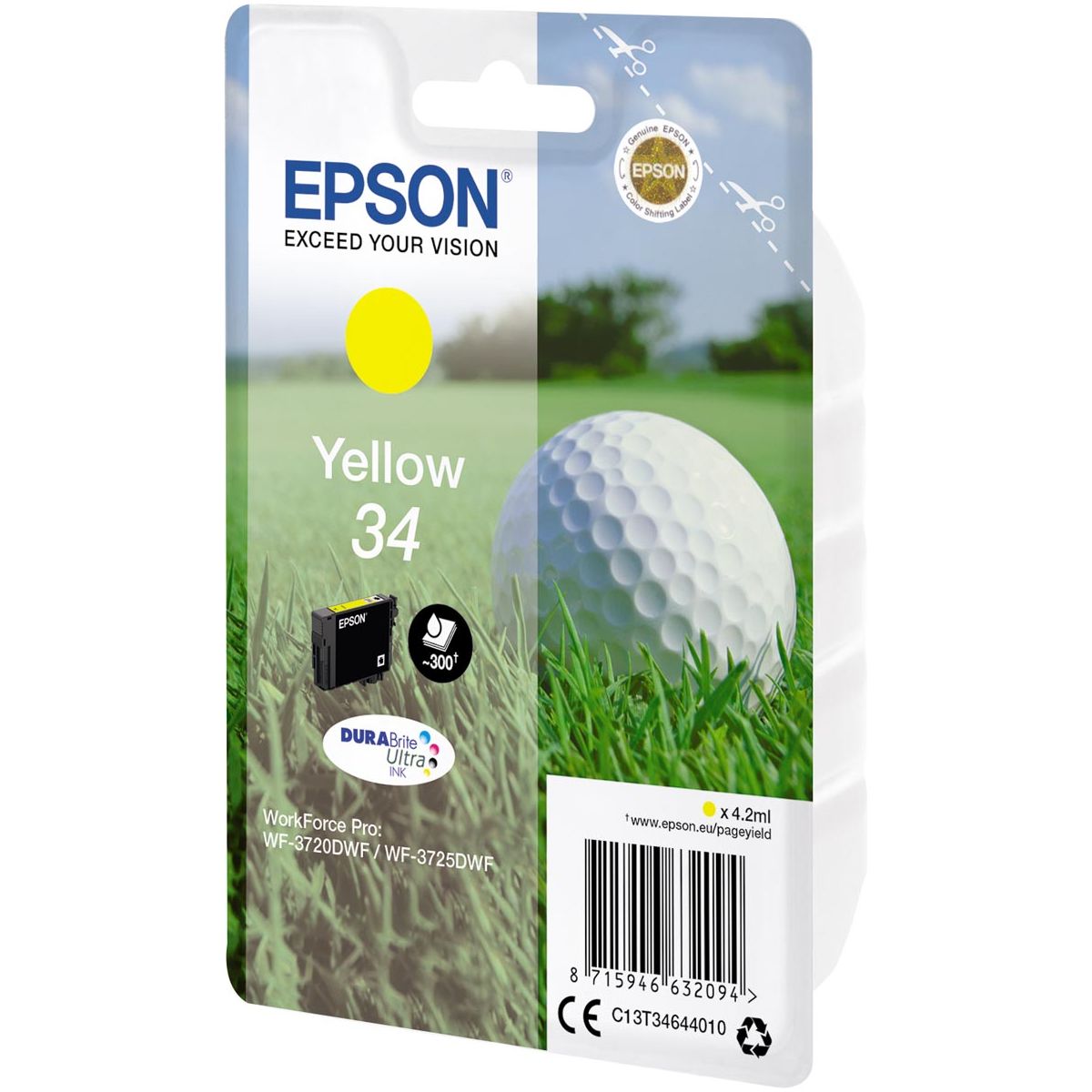 Epson - inktcartridge 34, 300 pagina's, OEM C13T34644010, geel