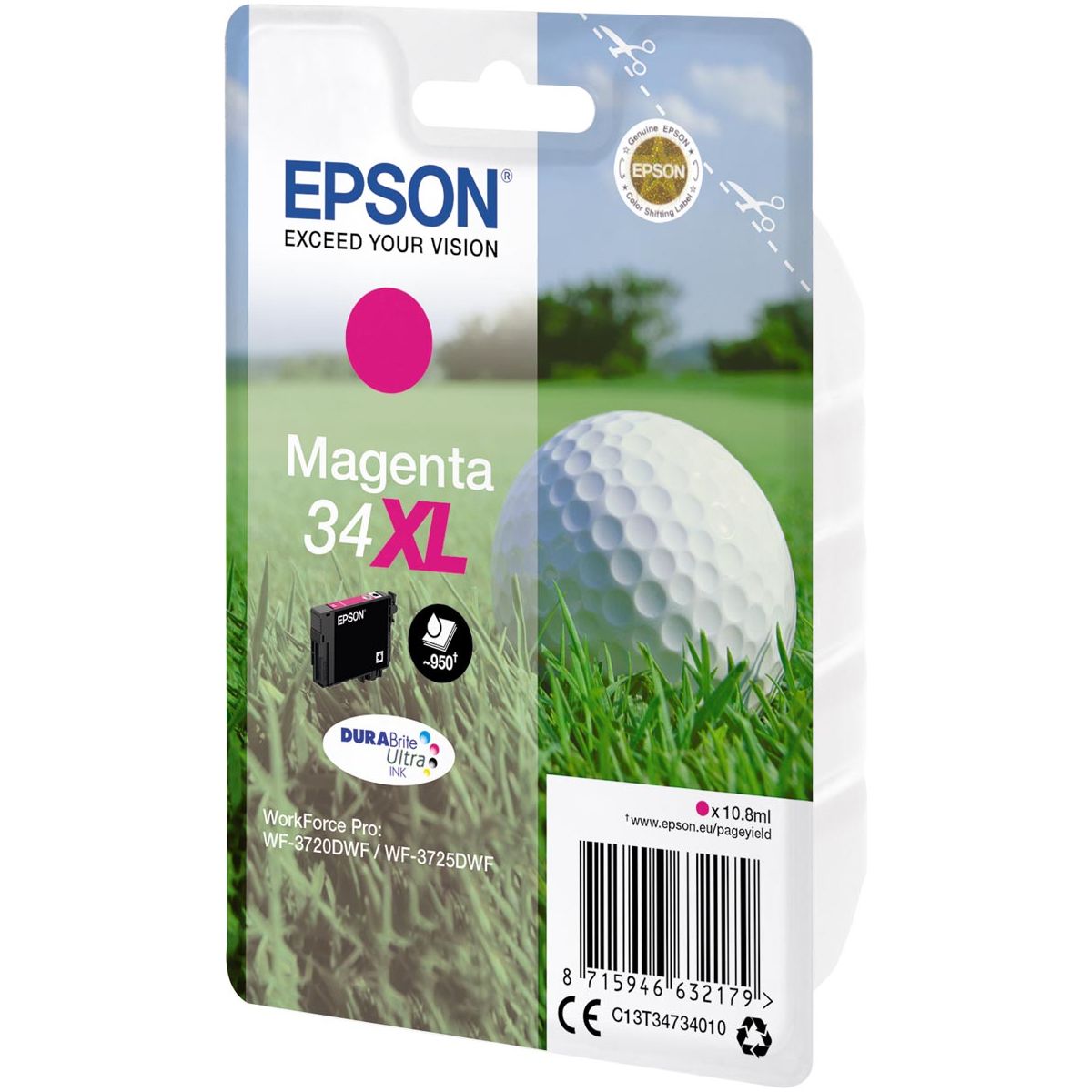 Epson - inktcartridge 34XL, 950 pagina's, OEM C13T34734010, magenta