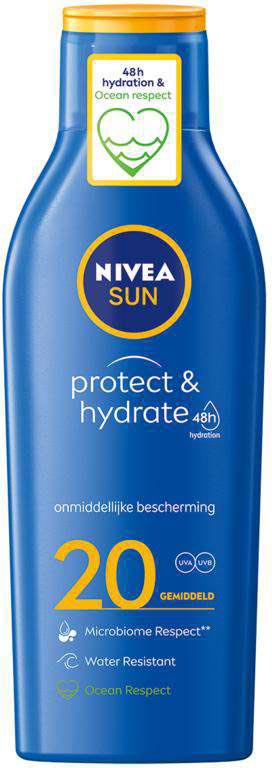 Nivea - Sonnenschutz Protect Hydrate SPF 20, Flasche mit 200 ml