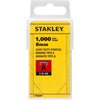 Stanley -  nietjes type A, 8 mm, doos van 1.000 nietjes