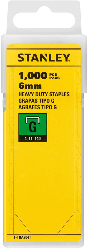 Stanley -  nietjes type G, 6 mm, doos van 1.000 nietjes