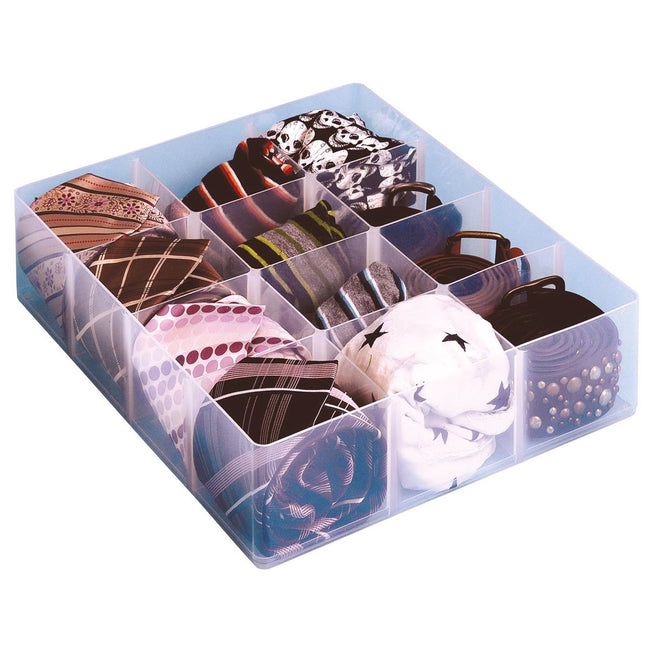 Really Useful Box - Boîte, séparateur de bureau avec 12 compartiments, transparent