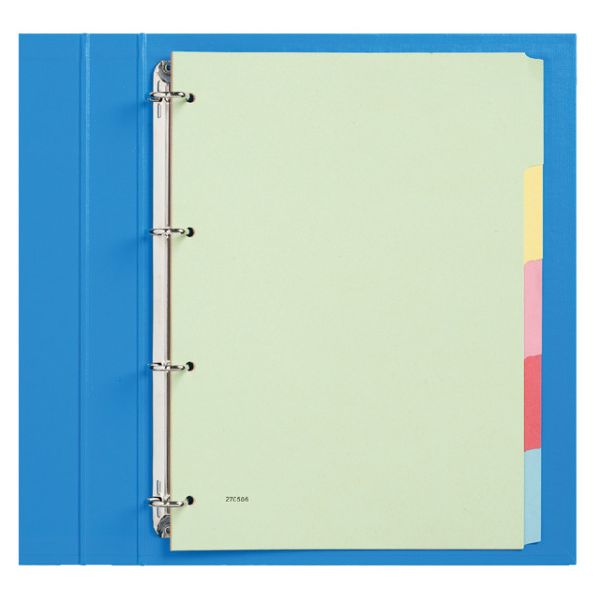 Qbasic - Onglets carton 4 trous Carton assorti 5 pièces