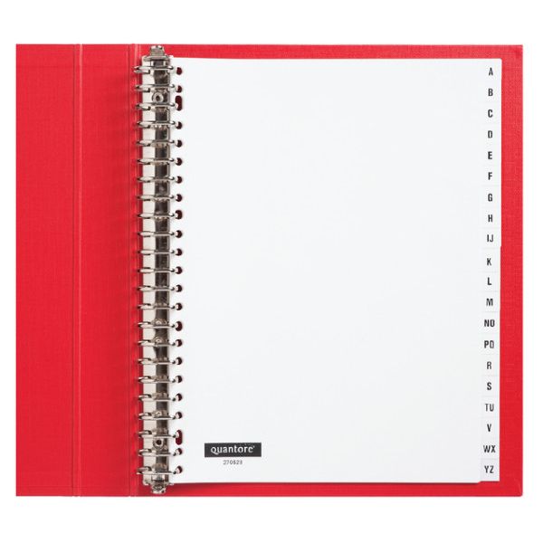 Quantore - Onglets 23 trous 20 pièces avec alphabet blanc PP