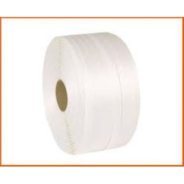 Klika - Ruban polyester (ruban textile) 16 mm x 850 mètres blanc